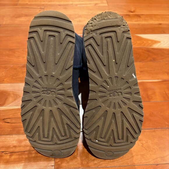 UGG Australia Classic Tall Navy Suede Boots Sheepskin Women's 8 Style 5815 - Picture 9 of 12